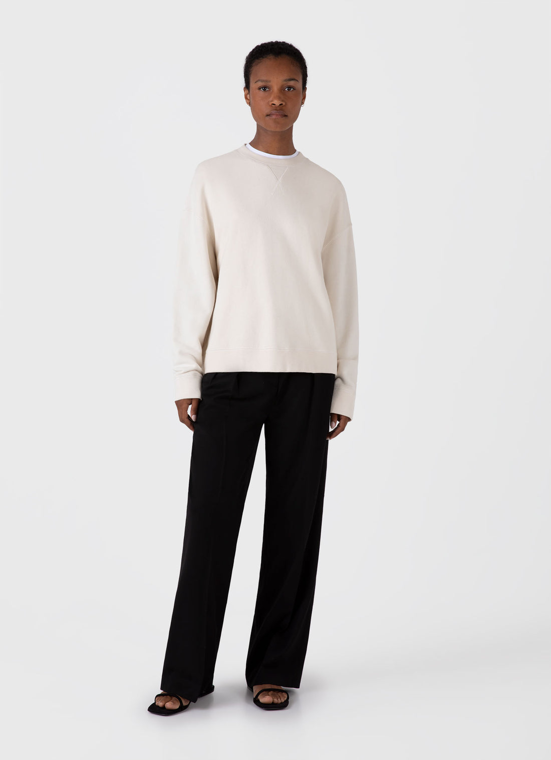 Women's Relaxed Loopback Sweatshirt in Undyed