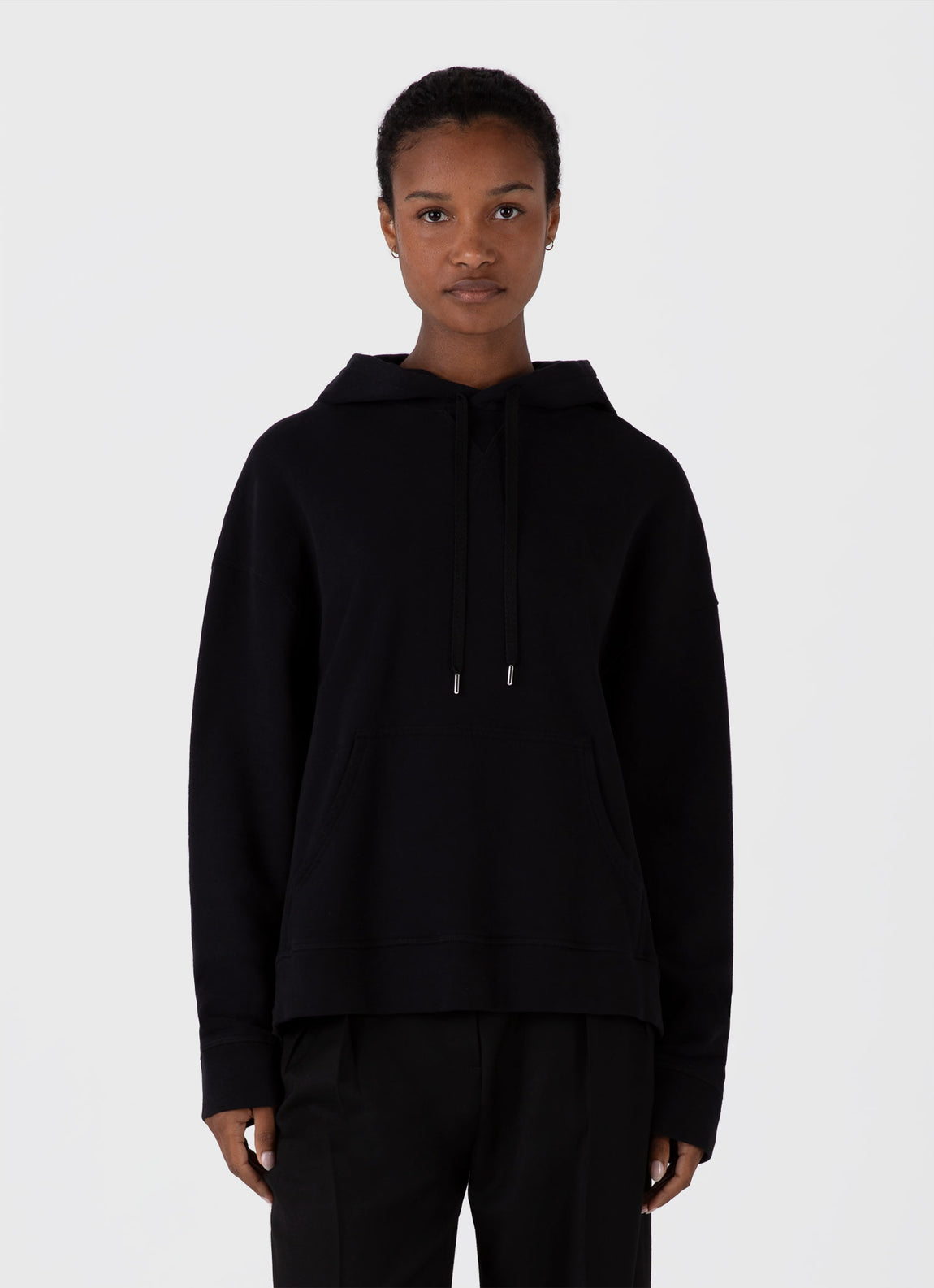 Women's Loopback Hoodie in Black