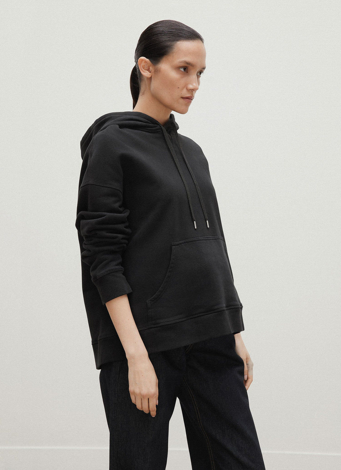 Women's Loopback Hoodie in Black