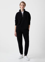 Women's Half Zip Loopback Sweatshirt in Black