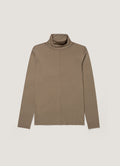 Women's Long Sleeve Funnel Neck Top in Dark Cedar