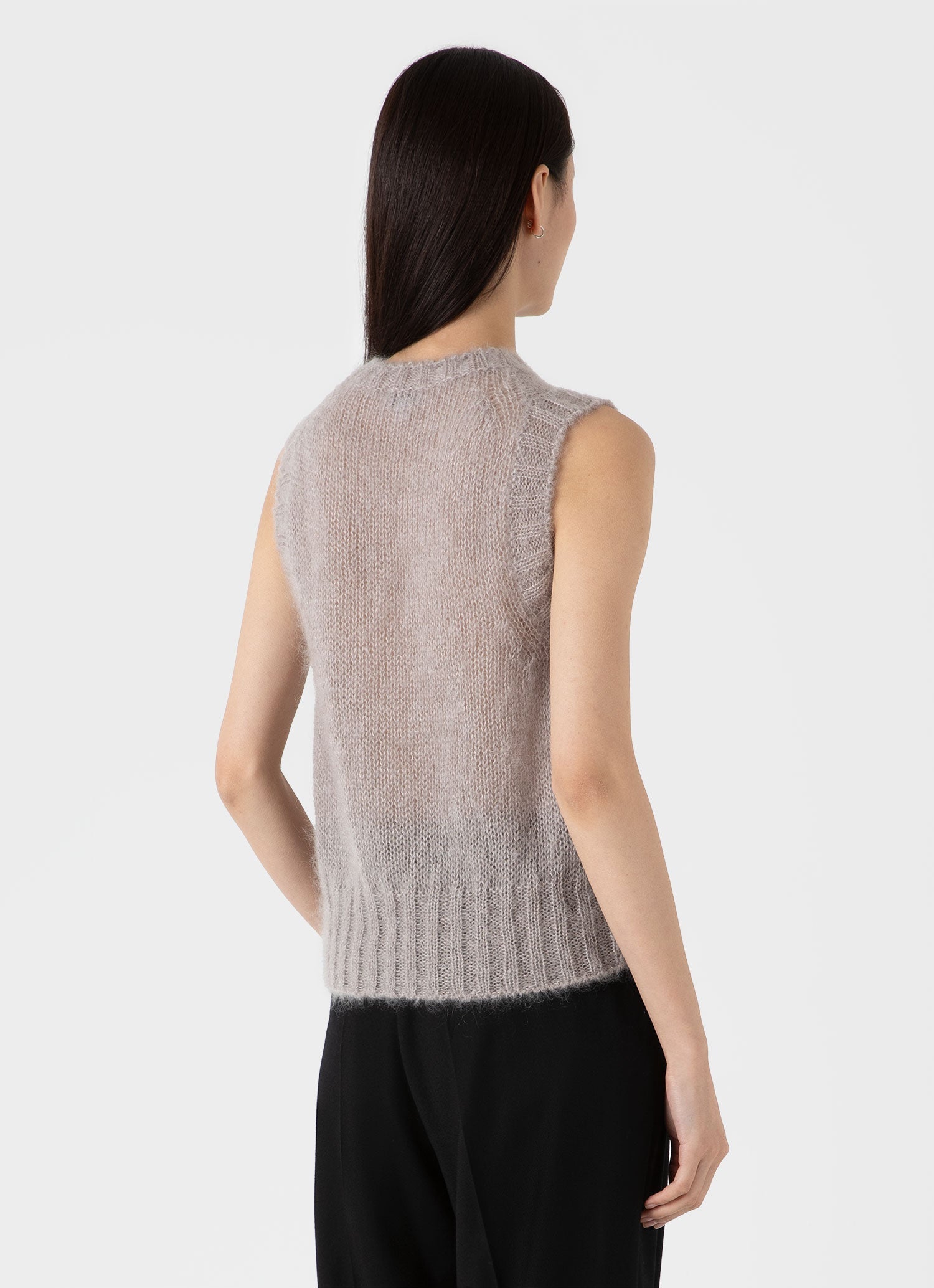 Women's Mohair Silk Vest in Sandstone