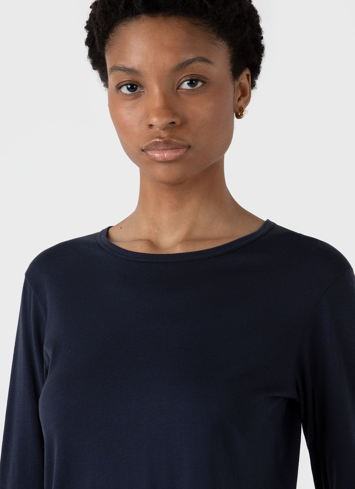 Women's Long Sleeve Classic T-shirt in Navy