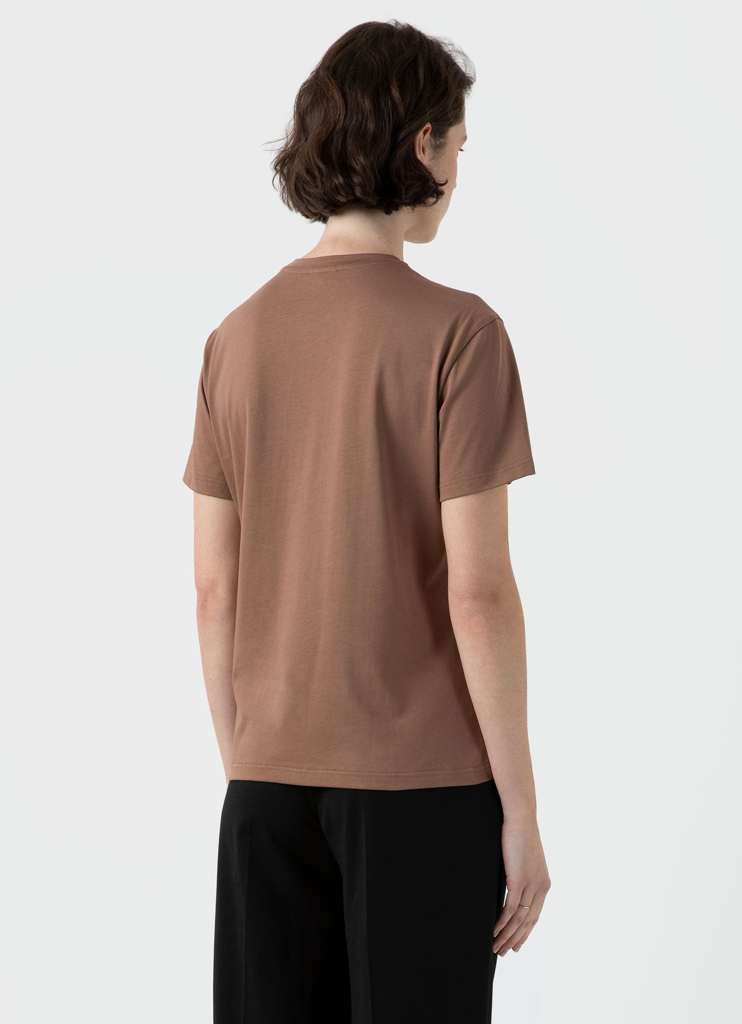 Women's Boy Fit T-shirt in Dark Sand