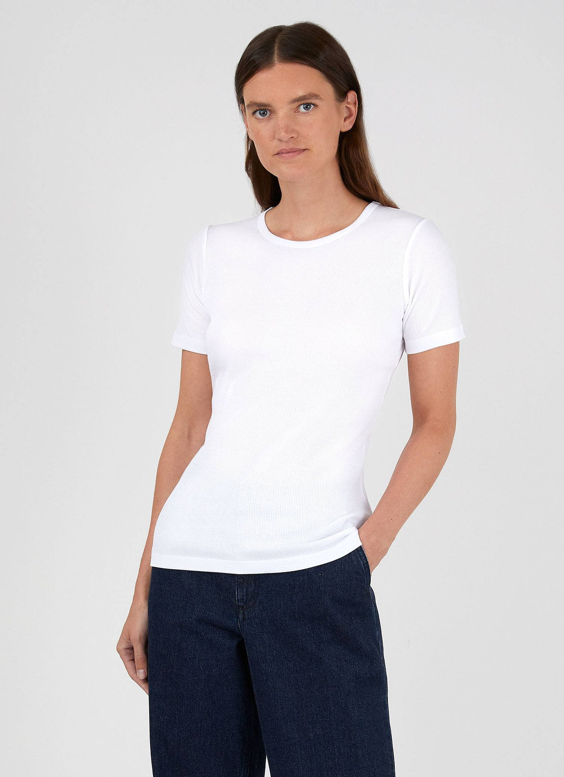 Women's Rib T-shirt in White