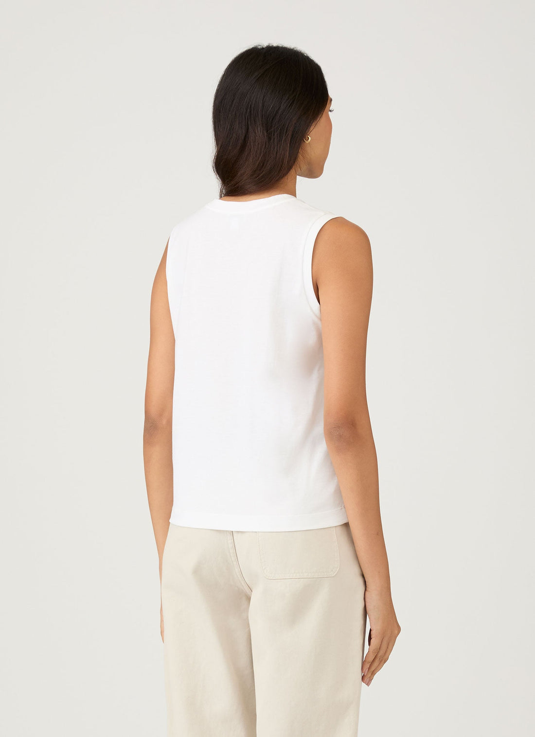 Women's Boy Fit Tank in White