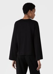 Women's Wide Sleeve T-shirt in Black