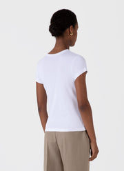 Women's Ribbed T-shirt in White