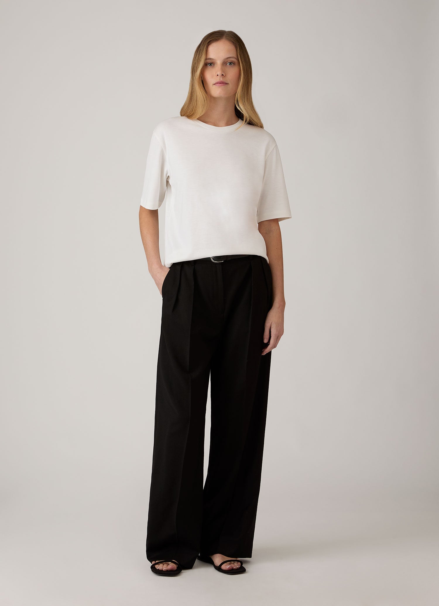 Women's Silk Cotton T-shirt in White