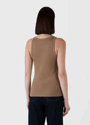 Women's Ribbed Tank Top in Almond