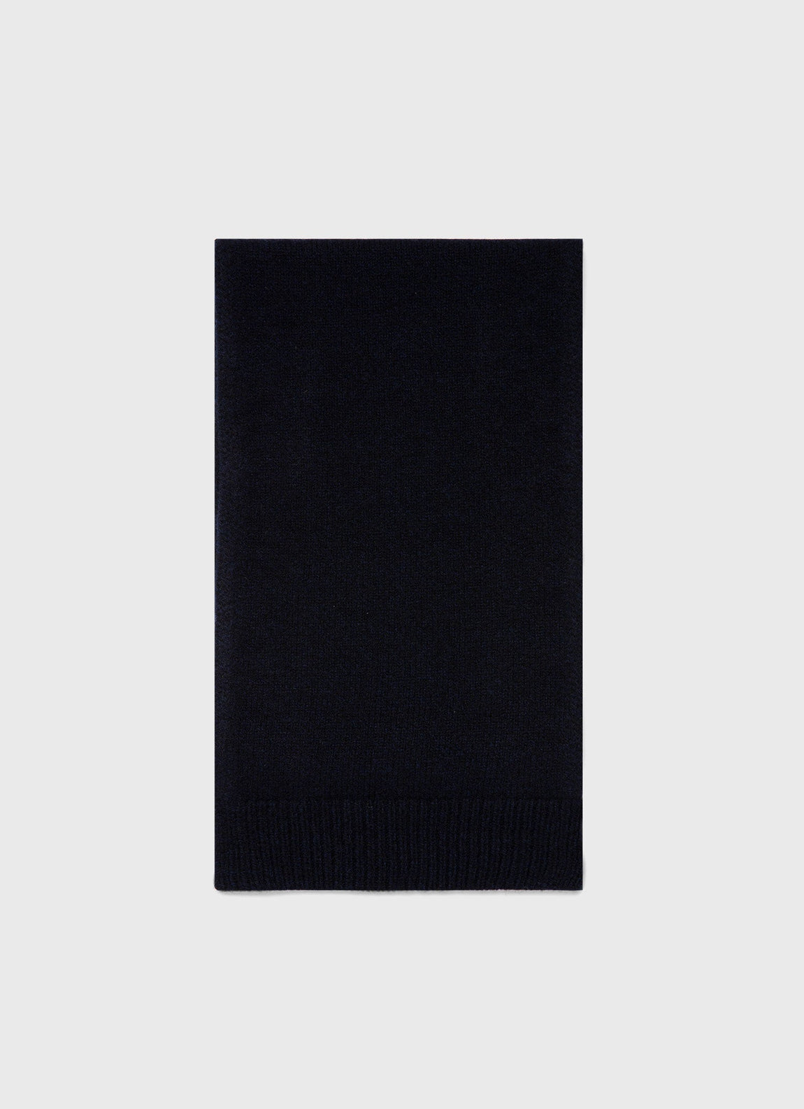 Scottish Lambswool Scarf in Dark Navy Mouline