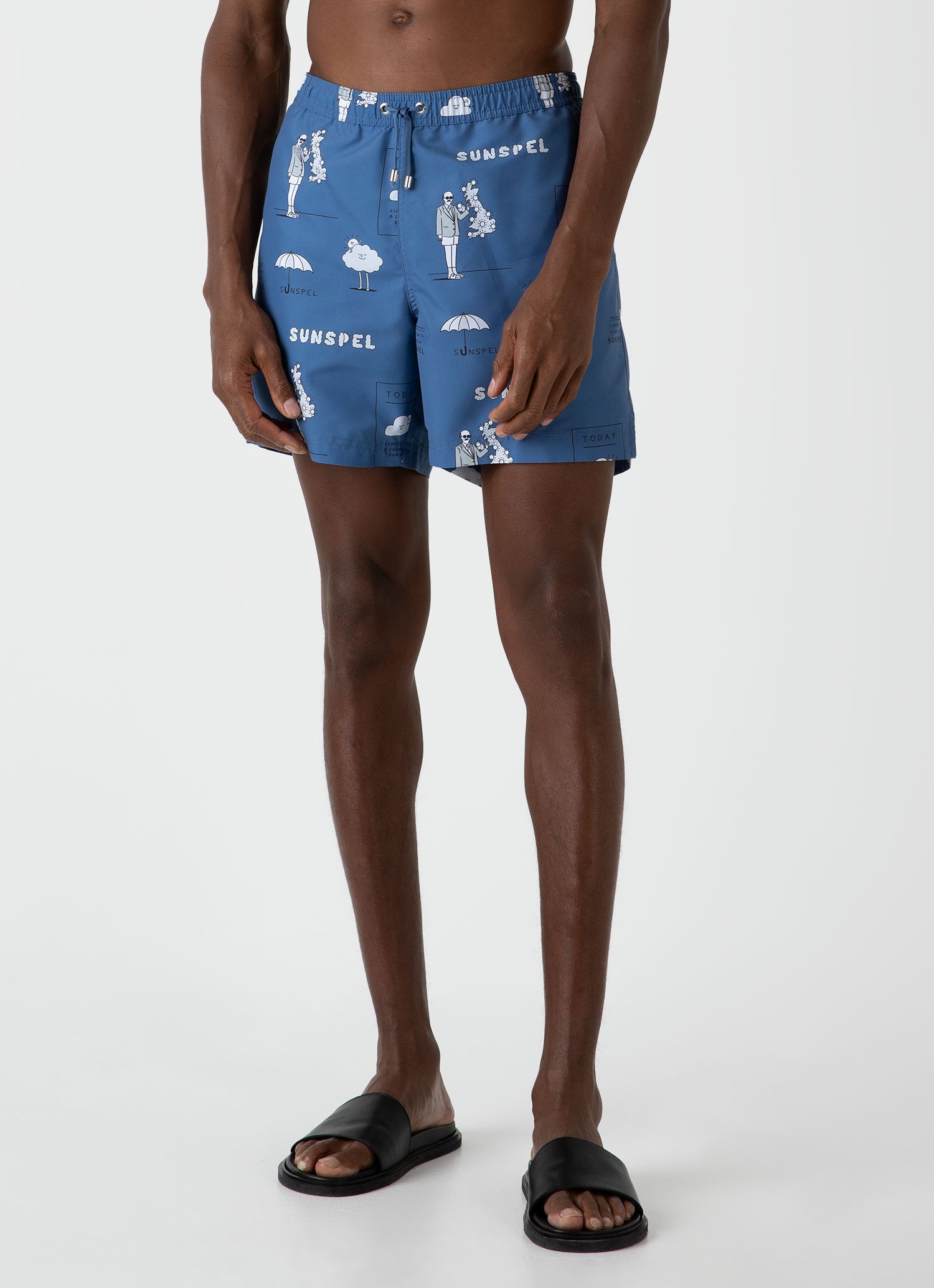 Men's Matt Blease Drawstring Swim Shorts in Today's Forecast Print