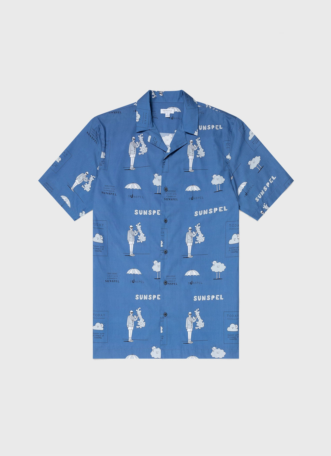 Men's Matt Blease Camp Collar Shirt in Today's Forecast Print