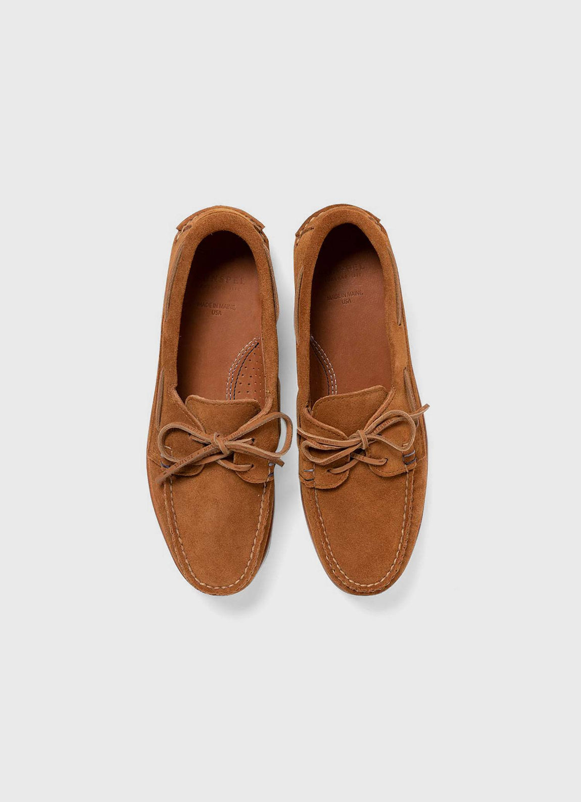 Men's Sunspel and Sperry Suede Boat Shoe in Sand