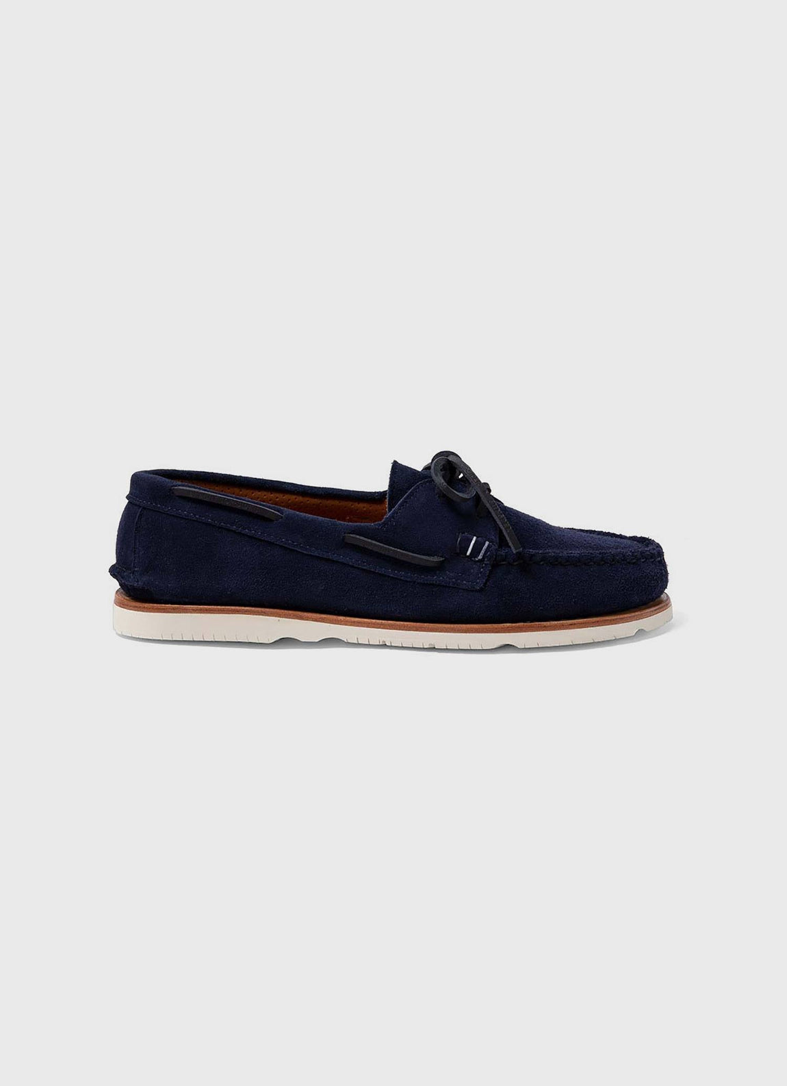 Men's Sunspel and Sperry Suede Boat Shoe in Navy