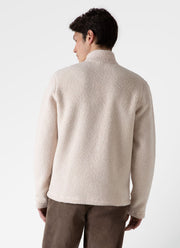 Men's Wool Fleece Jacket in Ecru