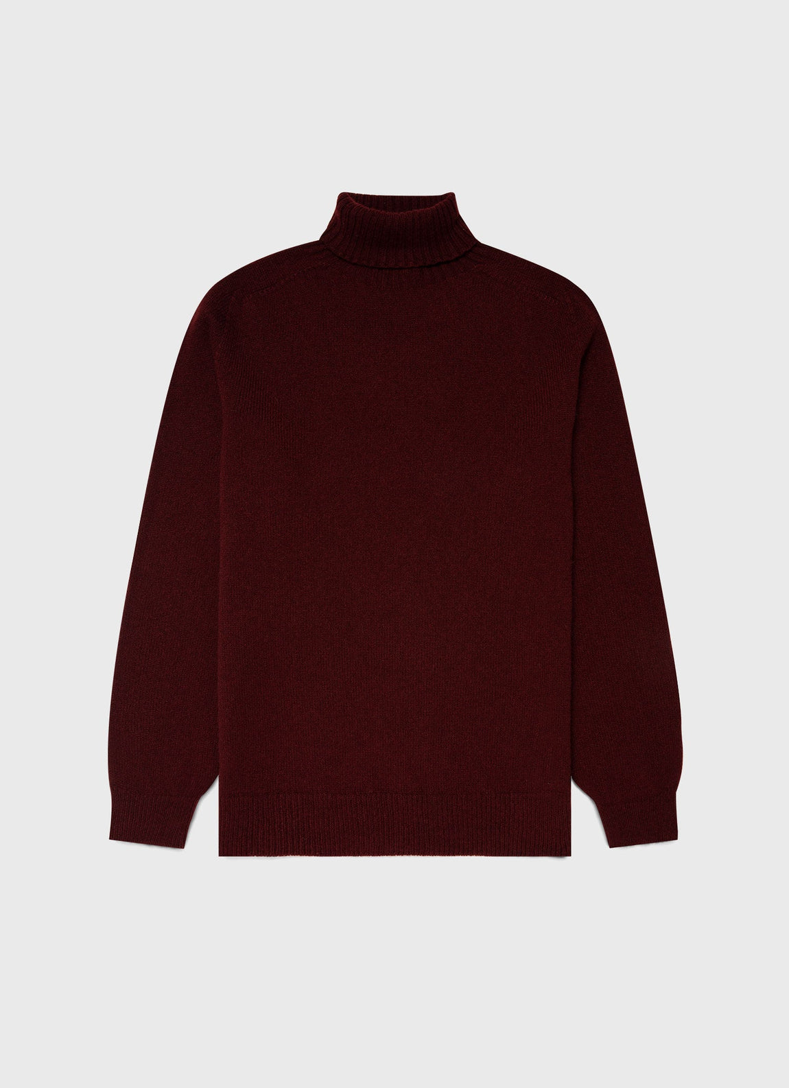 Men's Lambswool Roll Neck in Maroon