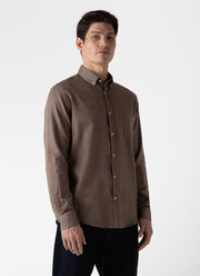 Men's Button Down Flannel Shirt in Cedar