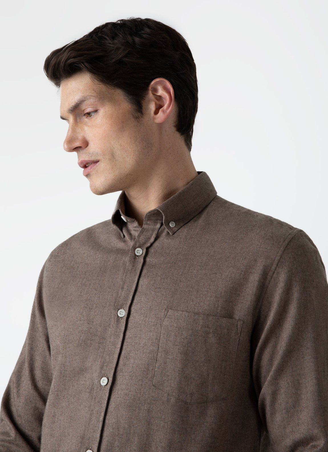 Men's Button Down Flannel Shirt in Cedar