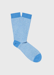 Men's Cotton Socks in Cool Blue Twist