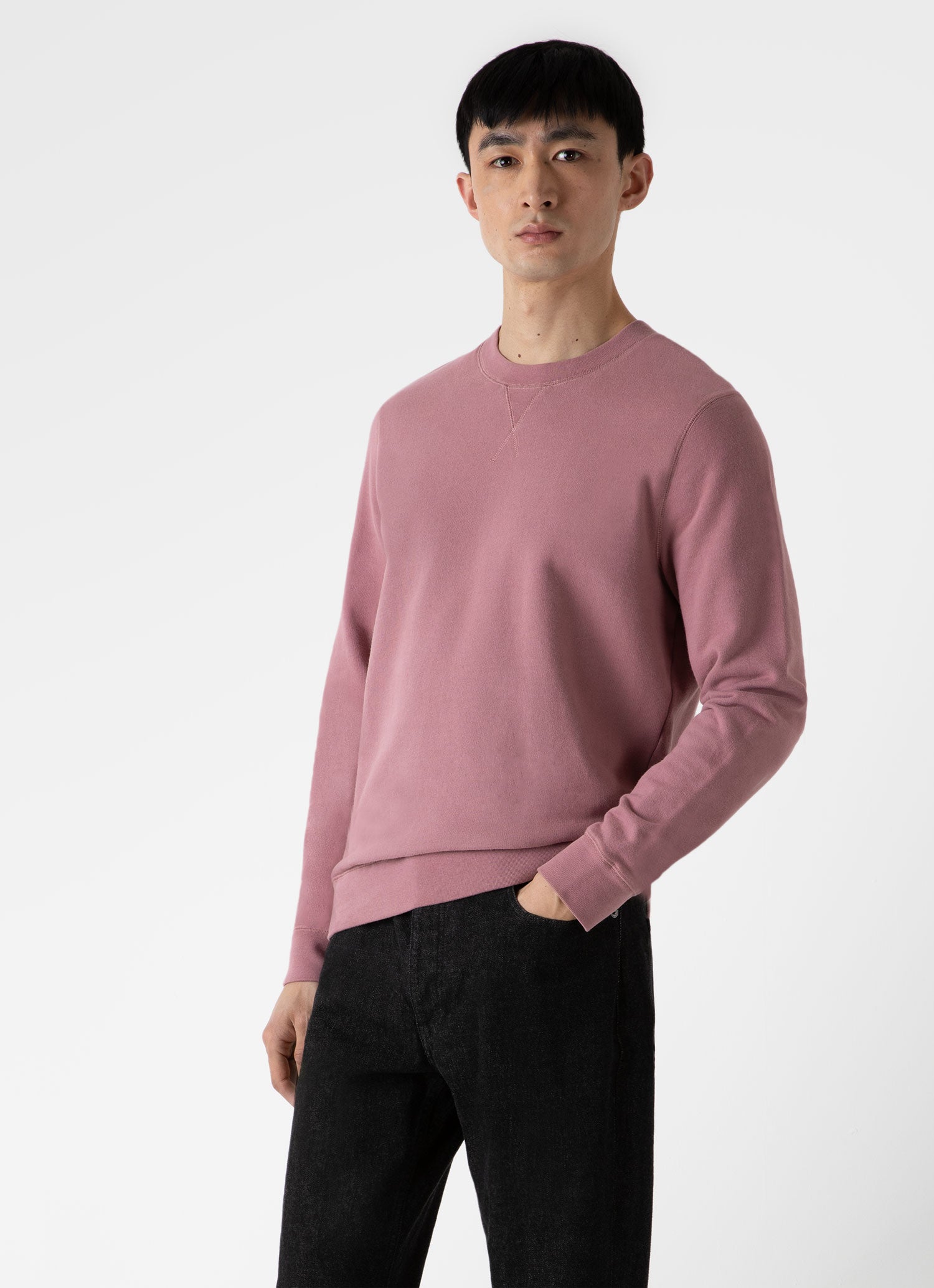 Men's Loopback Sweatshirt in Vintage Pink