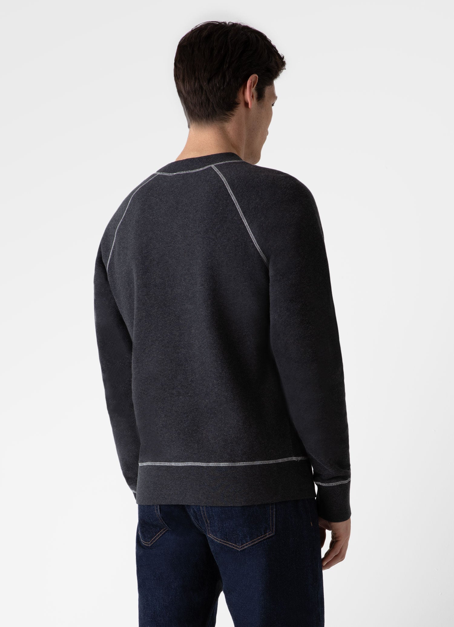 Men's Fleeceback Sweatshirt in Charcoal Melange