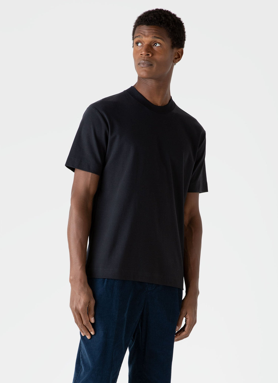 Men's Brushed Cotton T-shirt in Black