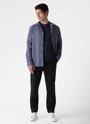 Men's Brushed Cotton T-shirt in Navy