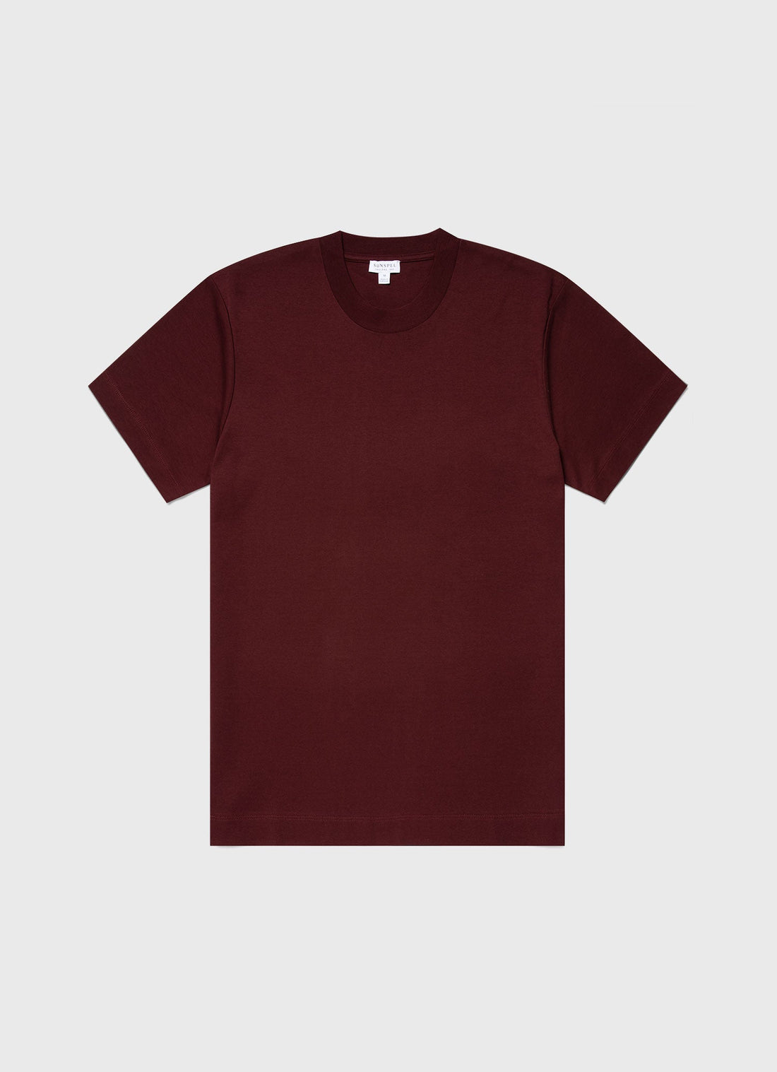 Men's Brushed Cotton T-shirt in Maroon