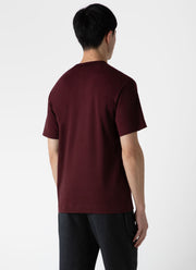 Men's Brushed Cotton T-shirt in Maroon