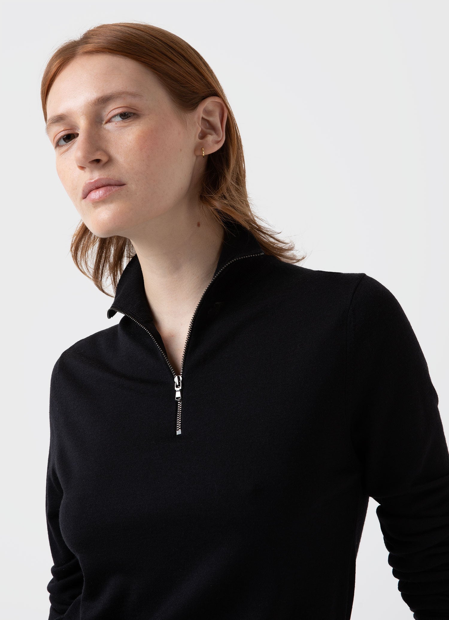 Merino zip hot sale neck jumper